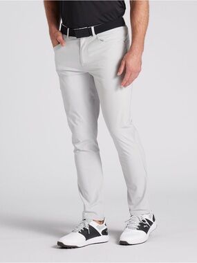 Puma Golf Pants 101 Premier Mens 36x30 Gray Straight Leg Flat Front Stretch